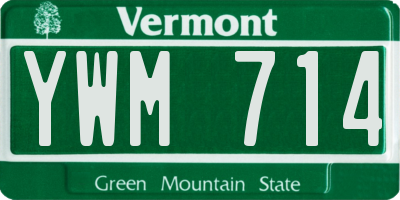 VT license plate YWM714