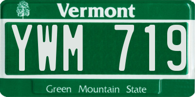 VT license plate YWM719