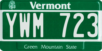 VT license plate YWM723