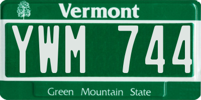 VT license plate YWM744