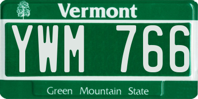 VT license plate YWM766
