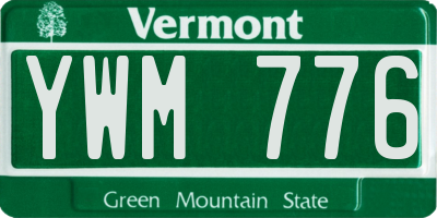 VT license plate YWM776