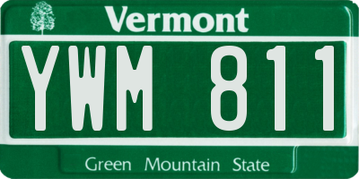 VT license plate YWM811
