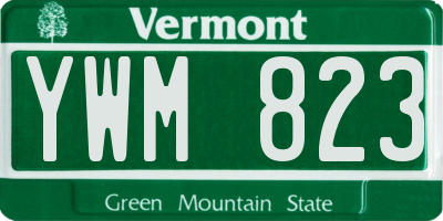 VT license plate YWM823