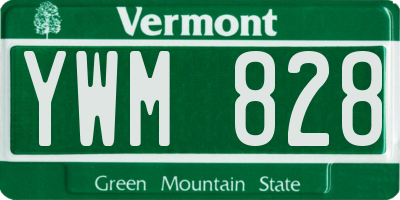 VT license plate YWM828