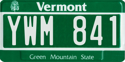 VT license plate YWM841