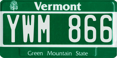VT license plate YWM866