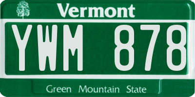 VT license plate YWM878
