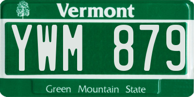 VT license plate YWM879