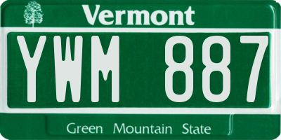 VT license plate YWM887