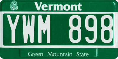 VT license plate YWM898