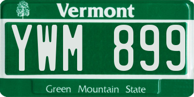 VT license plate YWM899