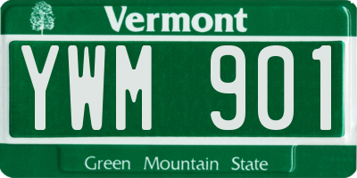 VT license plate YWM901