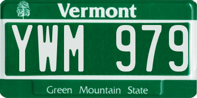 VT license plate YWM979