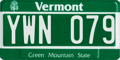 VT license plate YWN079