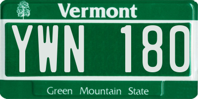 VT license plate YWN180