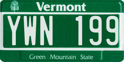 VT license plate YWN199