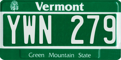 VT license plate YWN279
