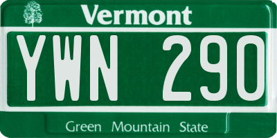 VT license plate YWN290