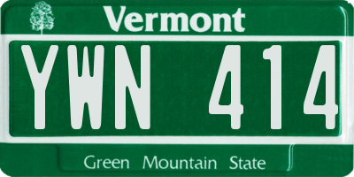 VT license plate YWN414