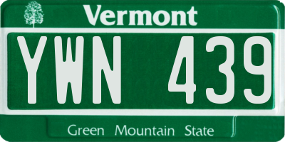 VT license plate YWN439
