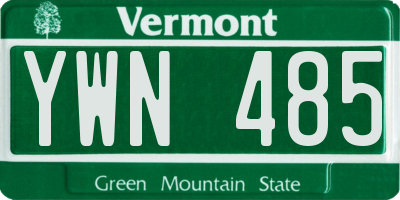 VT license plate YWN485