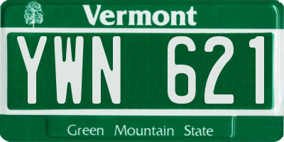 VT license plate YWN621