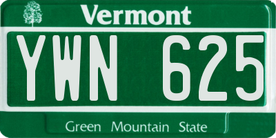 VT license plate YWN625