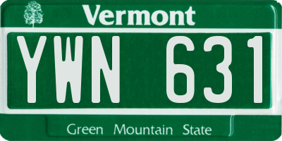 VT license plate YWN631