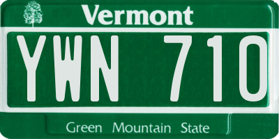 VT license plate YWN710