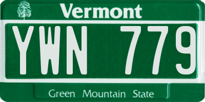 VT license plate YWN779