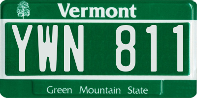 VT license plate YWN811