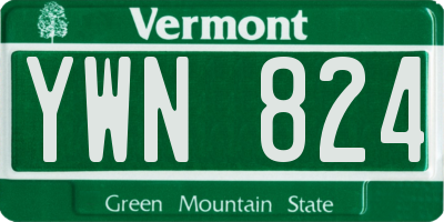 VT license plate YWN824