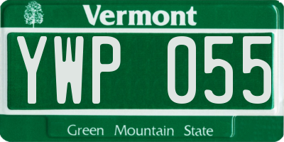 VT license plate YWP055