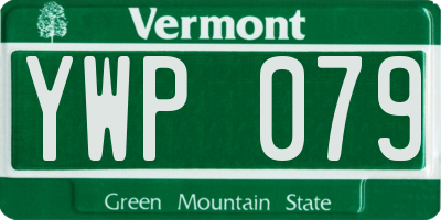 VT license plate YWP079