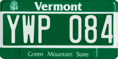 VT license plate YWP084