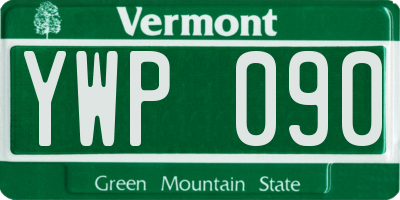 VT license plate YWP090