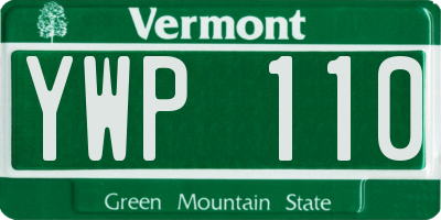 VT license plate YWP110