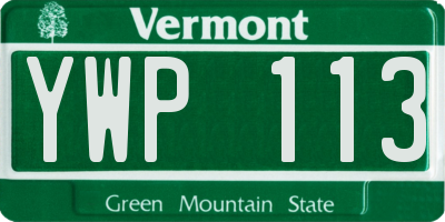 VT license plate YWP113