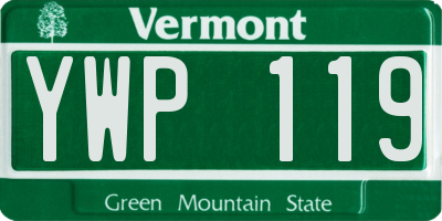 VT license plate YWP119