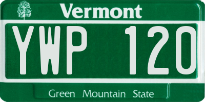 VT license plate YWP120
