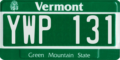 VT license plate YWP131