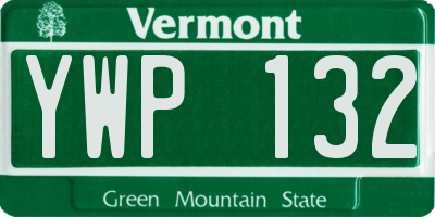 VT license plate YWP132
