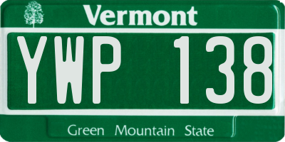 VT license plate YWP138