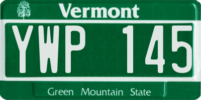 VT license plate YWP145