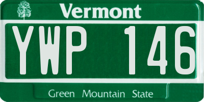 VT license plate YWP146