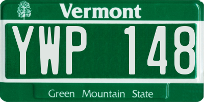 VT license plate YWP148