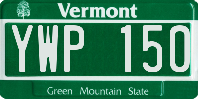 VT license plate YWP150