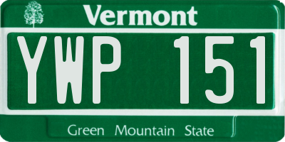 VT license plate YWP151