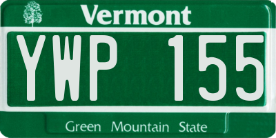 VT license plate YWP155